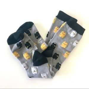 🐈 Cat Socks Knee-High by Sock It To Me Gray